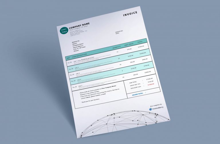 Free Invoice Templates By Invoiceberry The Grid System