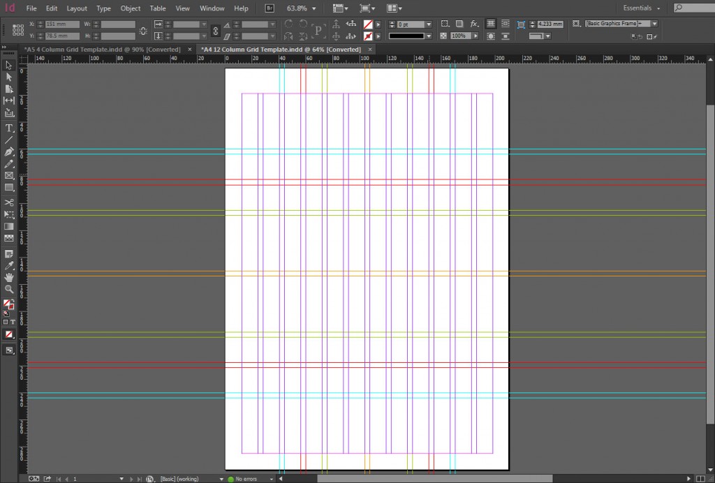 Photoshop Illustrator And Indesign Grid Templates