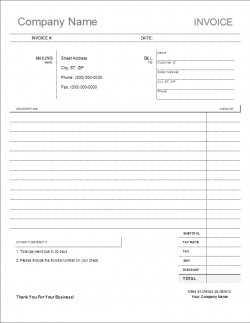 Printable Free Invoice Templates - The Grid System