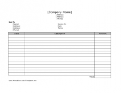 Printable Free Invoice Templates - The Grid System